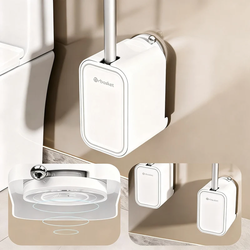 Toilettenbürste mit Saugnapf, wandmontierbar