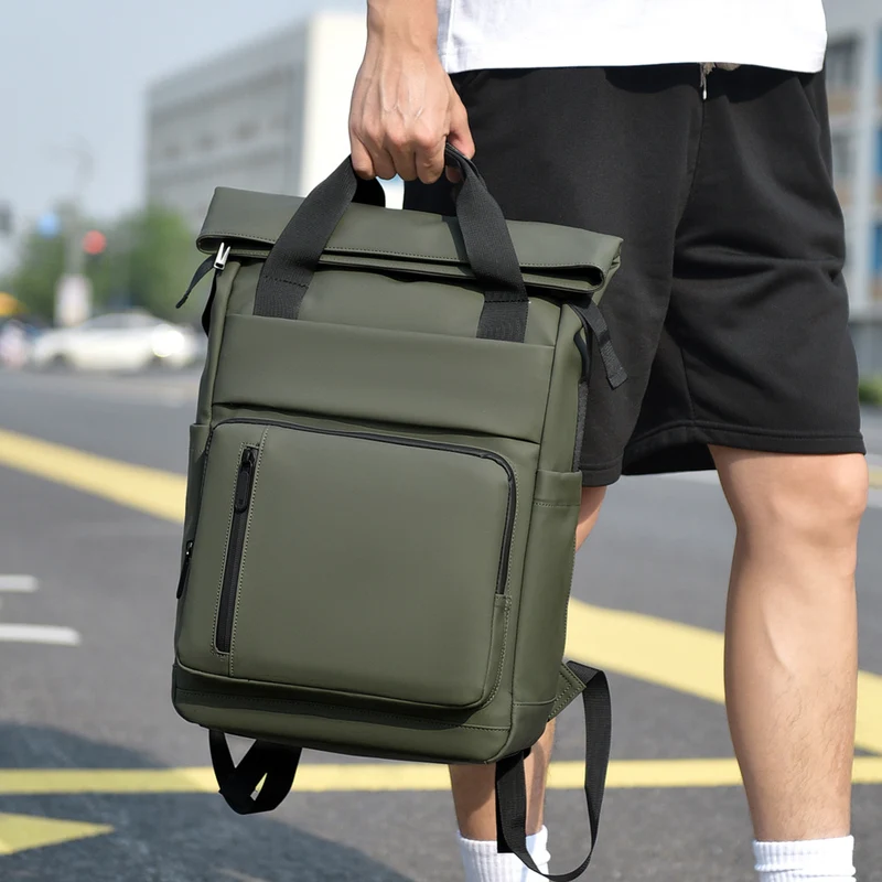 Multi-Taschen wasserdichter Roll-Top Rucksack Karnz