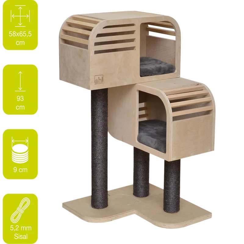 ebi Atlas 90 Cat Scratching Post & Condo 57x56x93cm