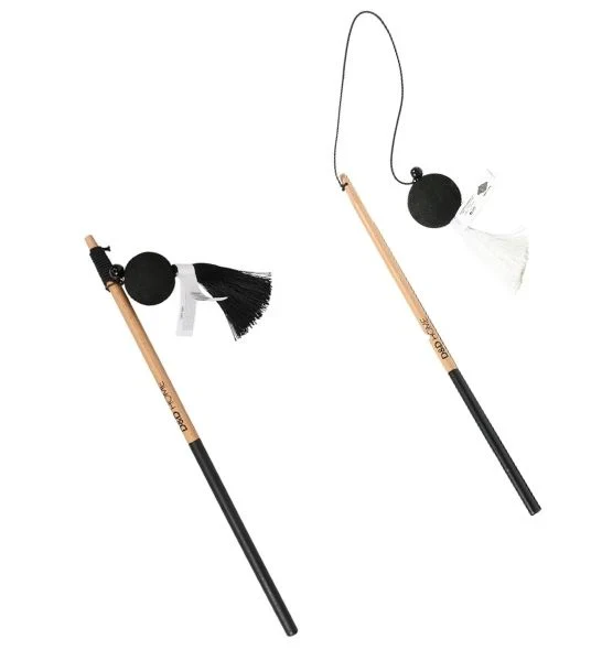 D&D Home Teddy Cat Rod Interactive Toy