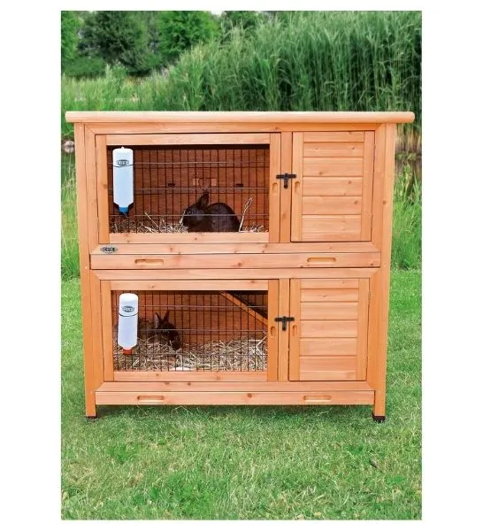 Trixie Natura Brown Hutch 2 Storey for Small Pets 116x111x65cm