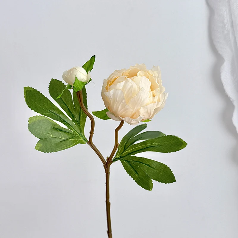 Künstlicher Pfingstrosenstrauß mit zarten Blüten und Blättern Karnz