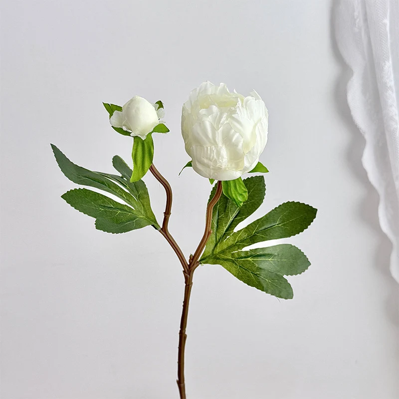 Künstlicher Pfingstrosenstrauß mit zarten Blüten und Blättern Karnz