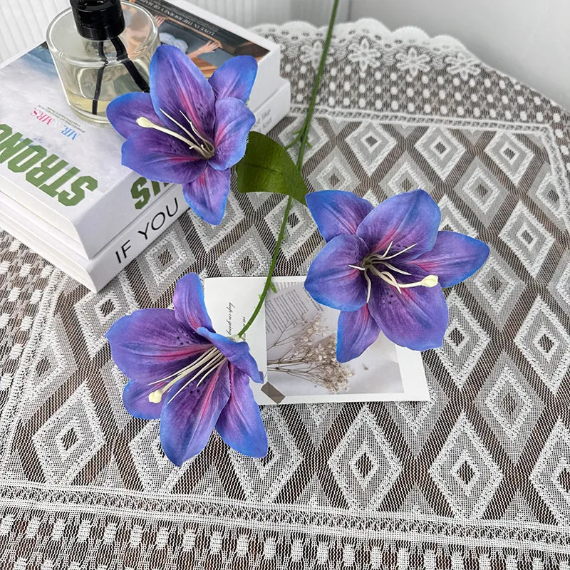 Künstlicher Lilienstängel mit filigranen Blüten Karnz