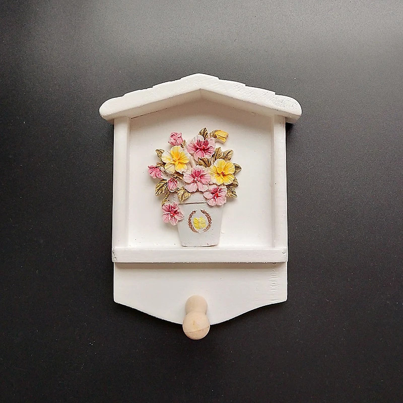 Dekorativer Schlüsselanhänger Wandmontage mit Sonnenblumenmotiv