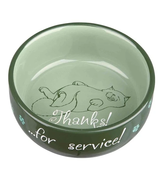 Trixie Thanks for Service Ceramic Bowl for Cats