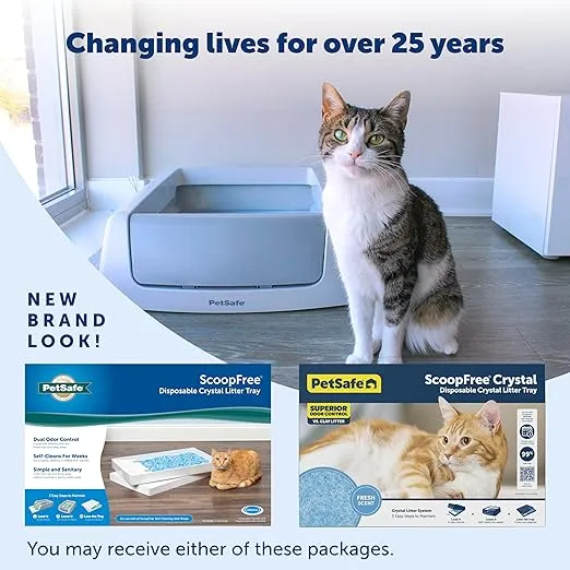 PetSafe ScoopFree Refill - Non-Clumping Crystal Cat Unscented Litter Tray 4.5lb