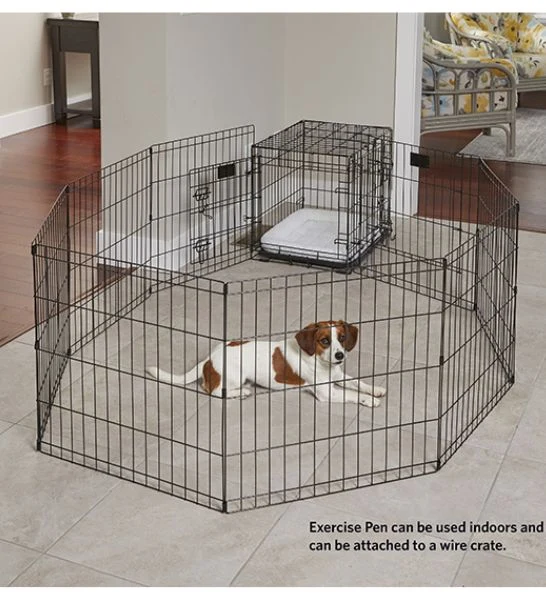 Midwest Exercise Pen with MAX Lock Door Cage for Dogs & Cats