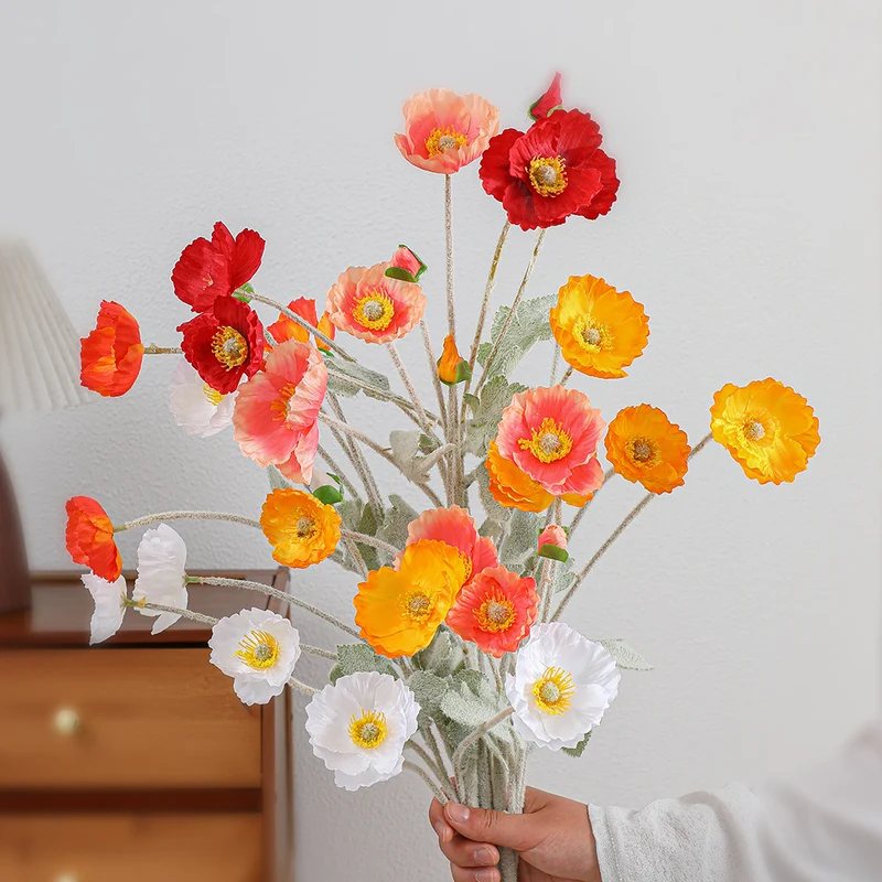 Dekorativer Kunst-Mohnblumenstrauß Karnz