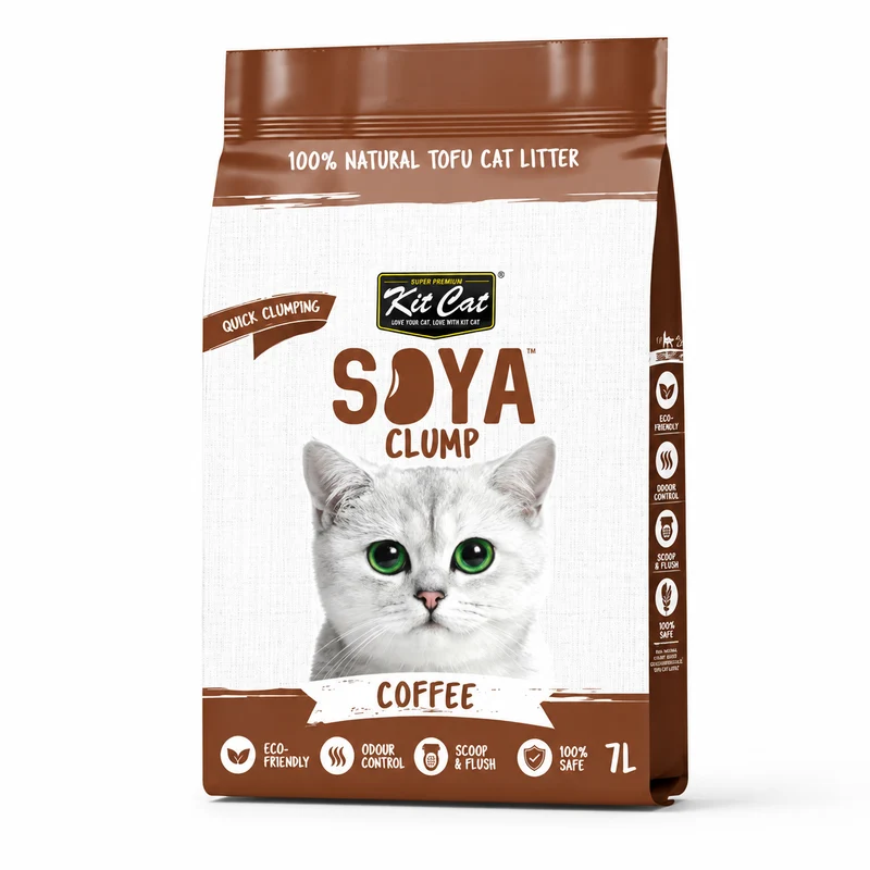 Kit Cat Soya Clump Soybean Clumping Cat Litter 7L 1 Bag