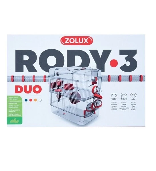 Zolux Rody 3 Duo Rodent Cage for Small Pets 40.5x27x41cm