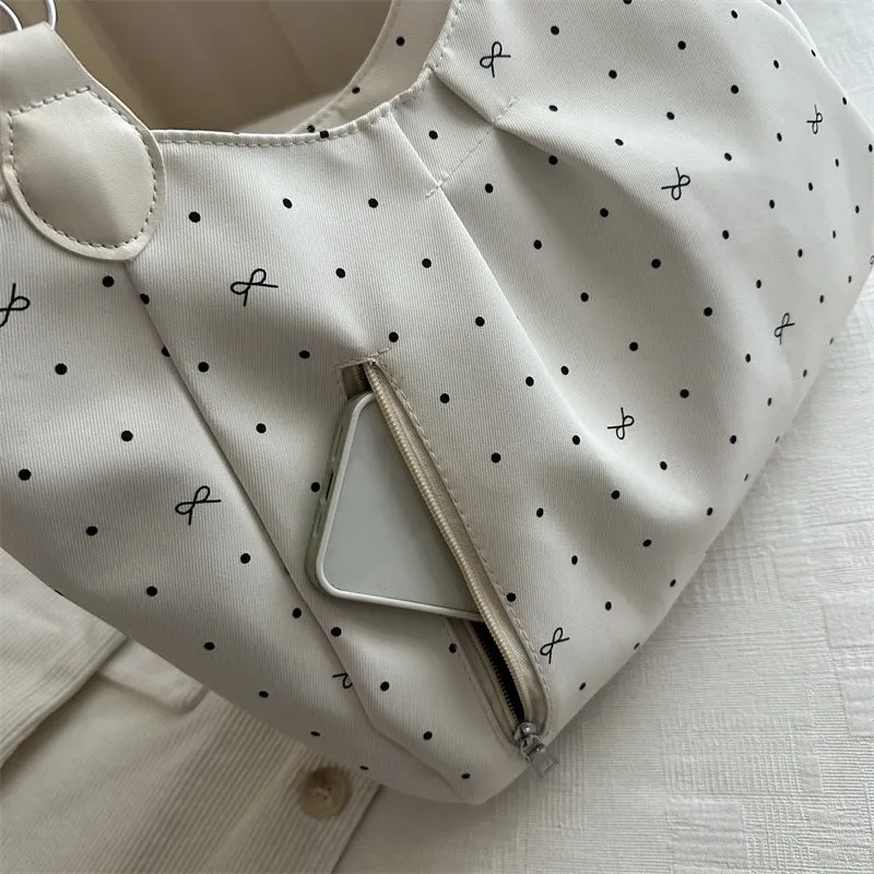 Stilvolle Polka Dot Schulter Tragetasche