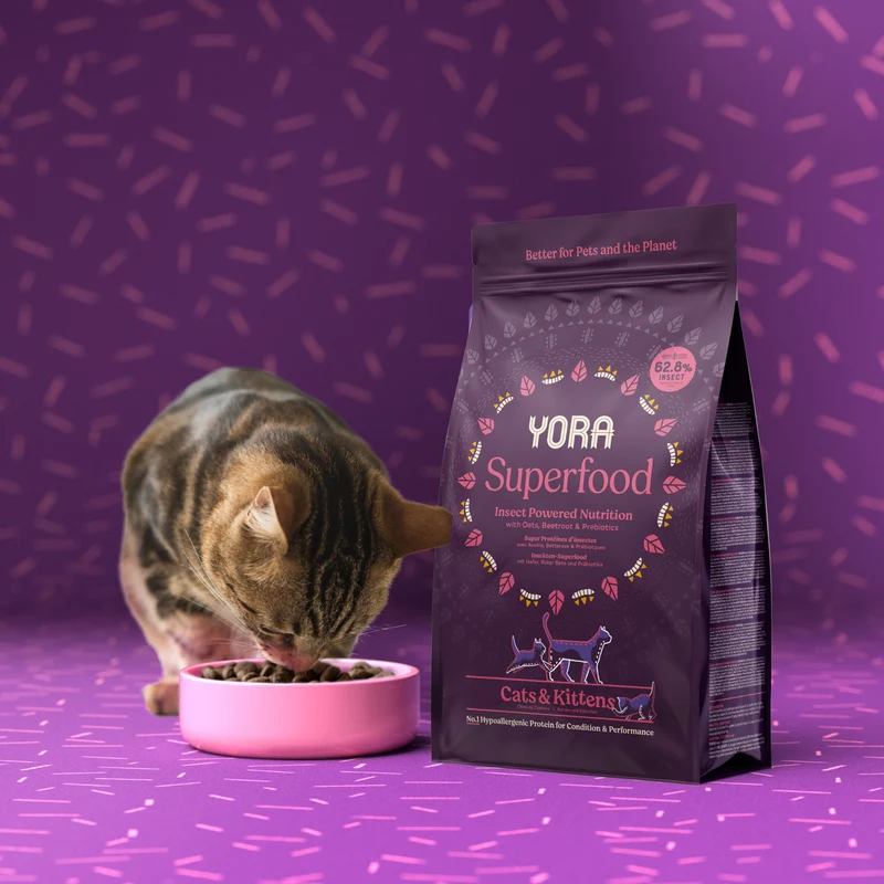 Yora Pet Foods Superfood Insect Protein Adult & Kitten Dry Cat Food