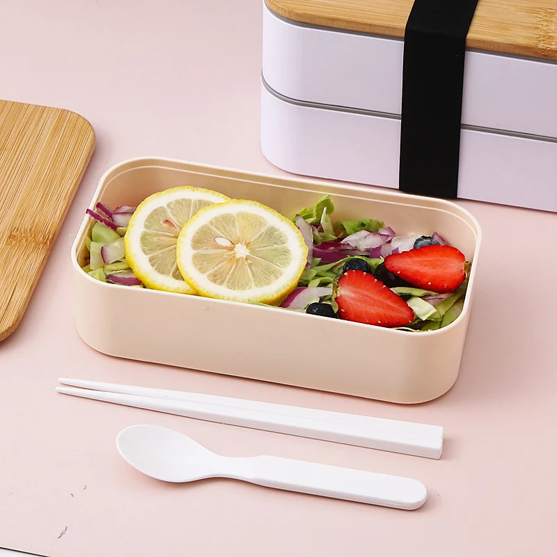 Dual-Tiered Bambus Top Lunchbox
