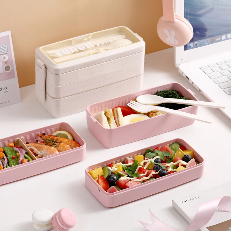Umweltfreundlicher stapelbarer Lunchbehälter