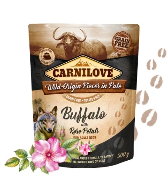 Carnilove Buffalo with Rose Blossom for Adult Dog Wet Food 300G
