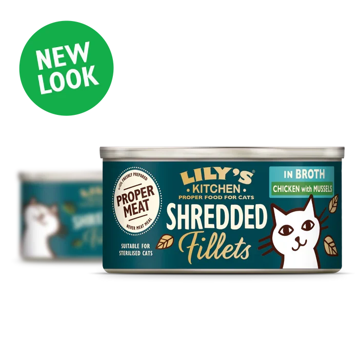 Lily's Kitchen Shredded Fillets Chicken & Mussels in Broth Wet Cat Food