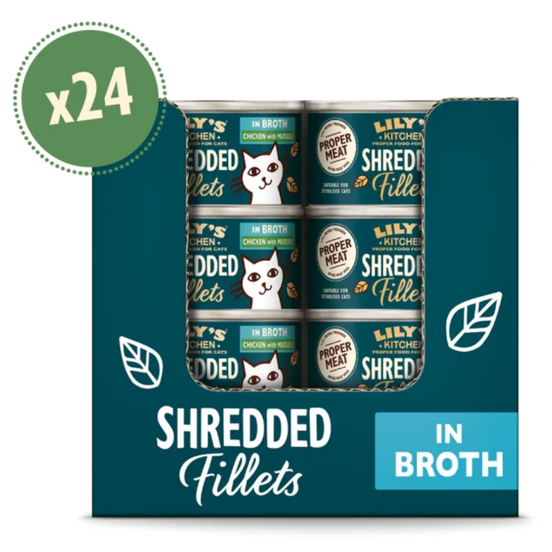 Lily's Kitchen Shredded Fillets Chicken & Mussels in Broth Wet Cat Food