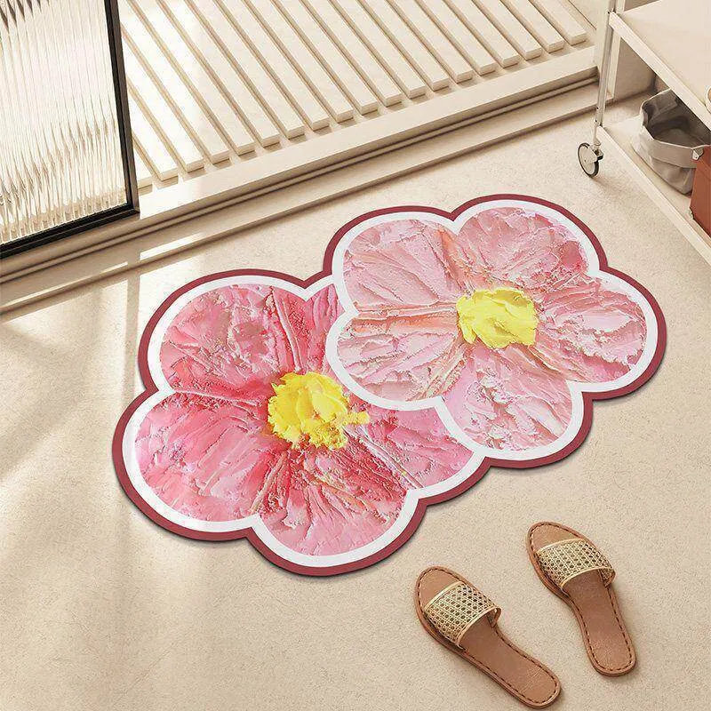 Blumenförmiger Teppich