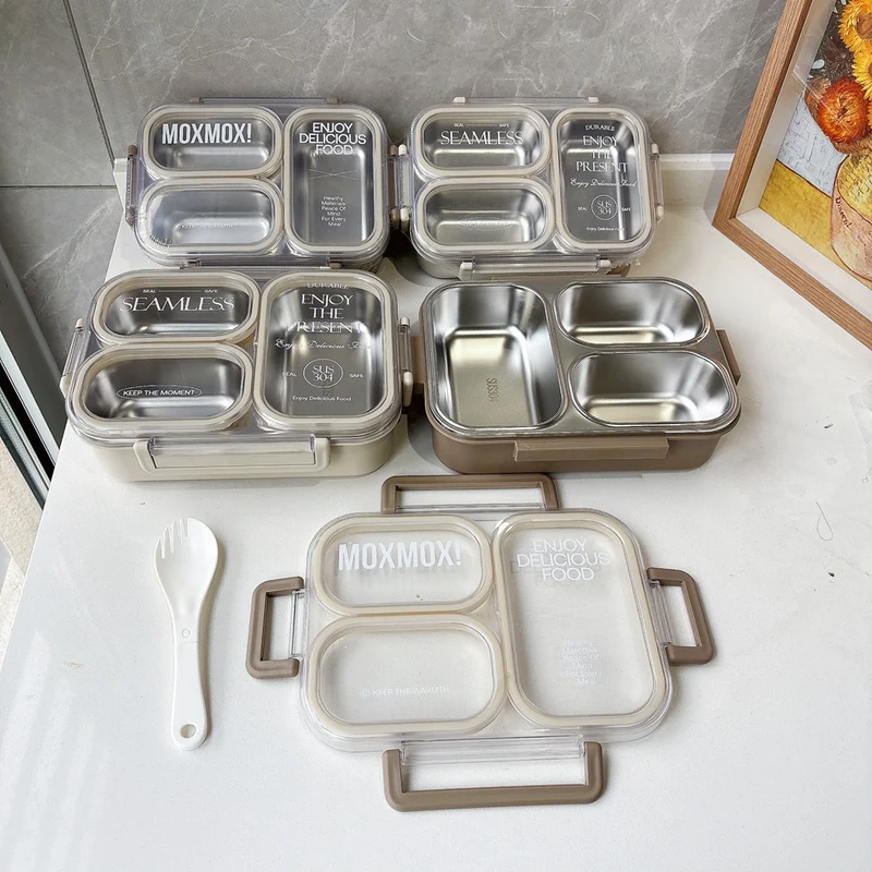 Premium Edelstahl Multi-Compartment Lebensmittel Aufbewahrungsbehälter