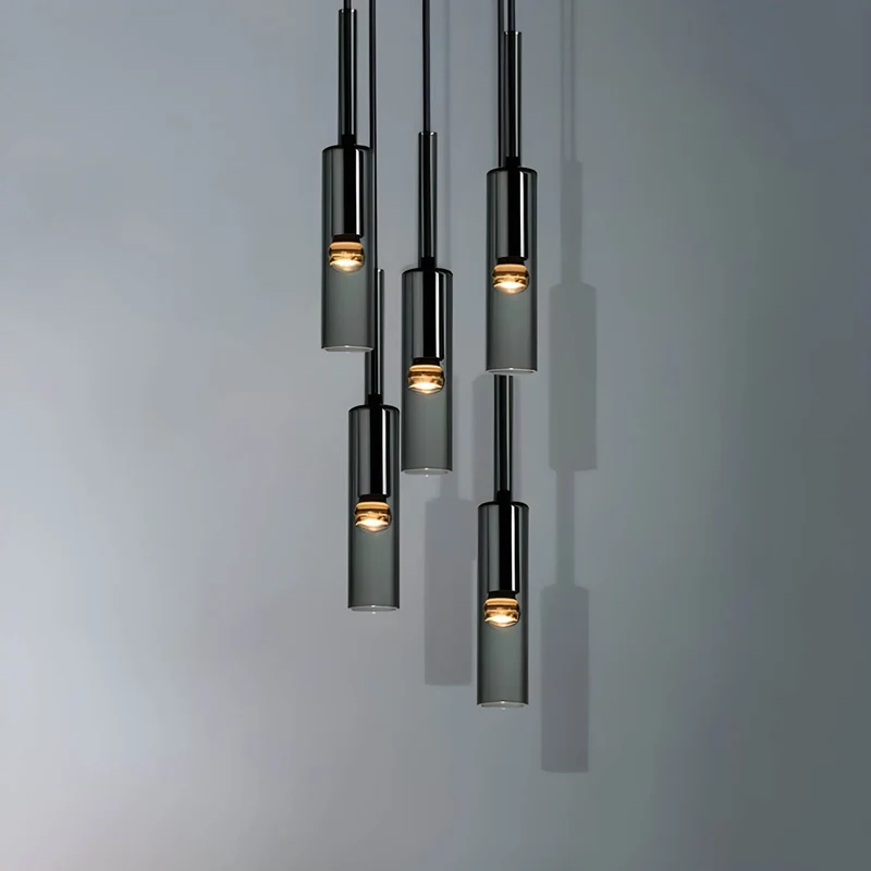 Pendantlicht aus rauchigem Glas – Elegantes Design mit funkelnden Lichteffekten | Perfekt für das Wohnzimmer | Karnz