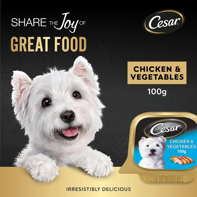 Cesar Chicken and Vegetables Wet Dog Food 100G