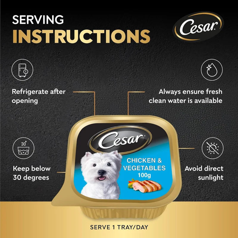 Cesar Chicken and Vegetables Wet Dog Food 100G