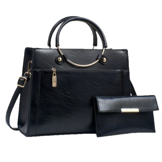 Elegante Handtasche mit Abnehmbaren Schulterriemen und Passendem Geldbeutel Karnz