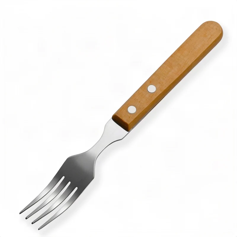 Besteckset 12-teilig, Edelstahl mit Holzgriff