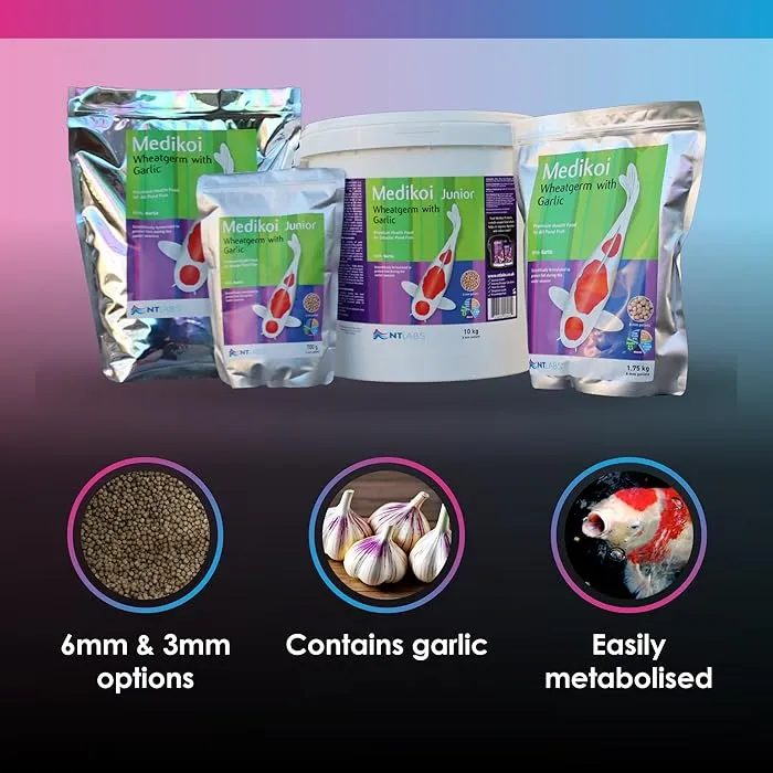 NT Labs Medikoi Wheatgerm Garlic 6mm Food for Fish 5KG