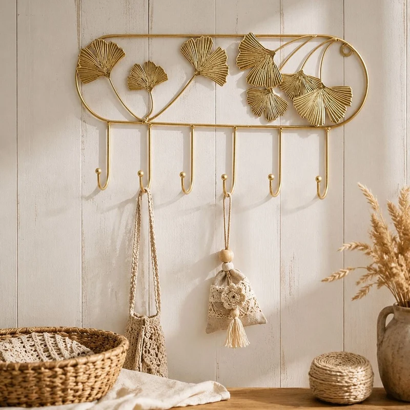 Florale Wandhaken-Organizer