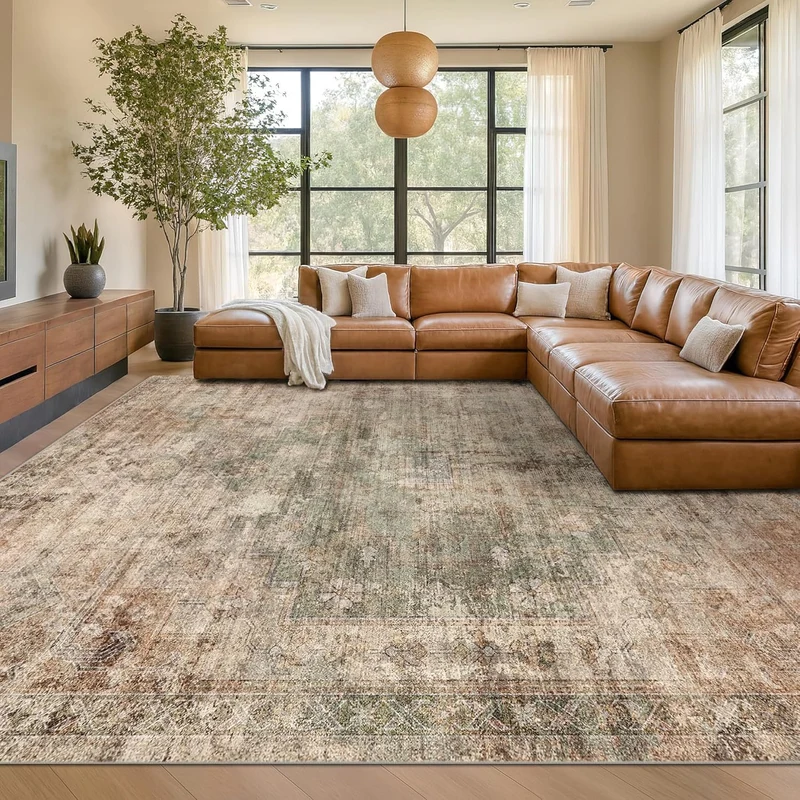 Vintage Inspiriert Abgenutzter Teppich