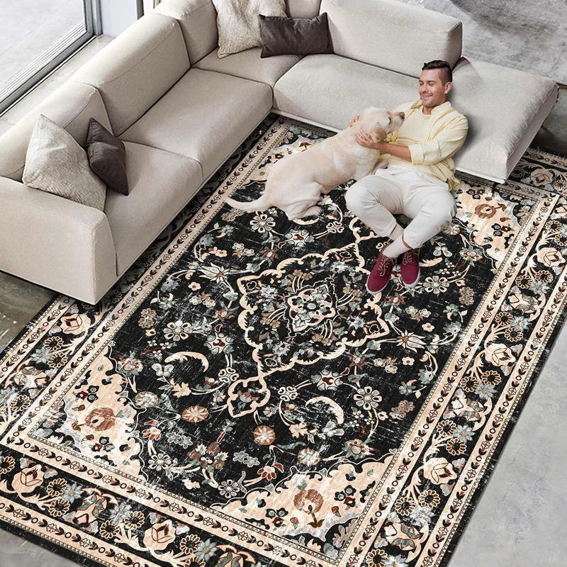 Vintage Blumenmuster Teppich