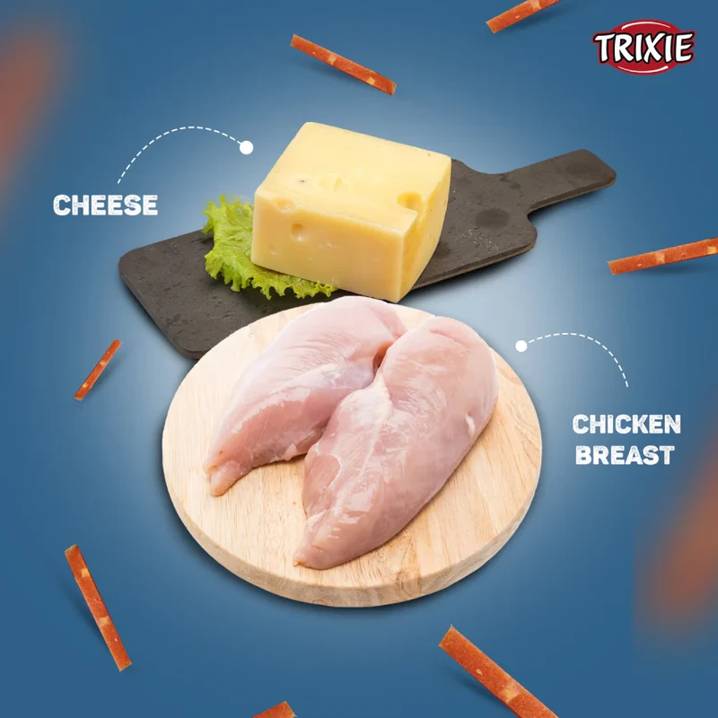 Trixie Premio Cheese Chicken Stripes Dog Chew Treats 100G