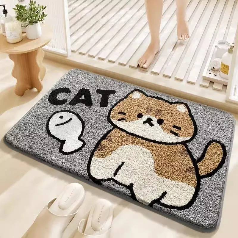Plüsch Katze Thema Badezimmermatte