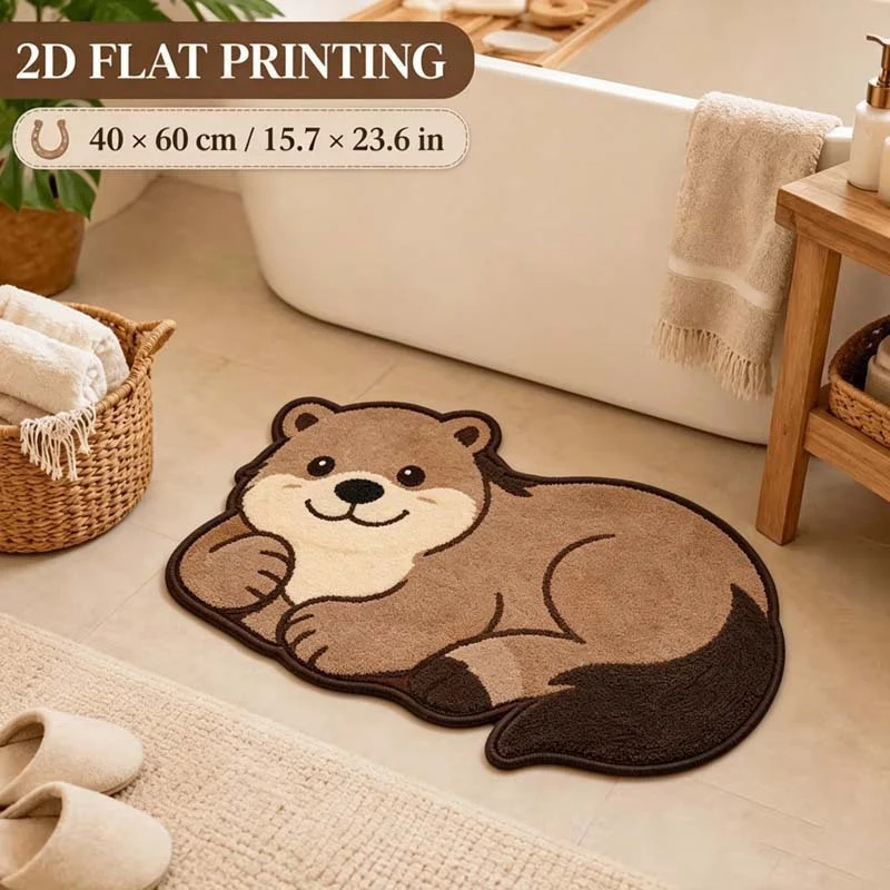 Verspielte Rote Panda Badmatte