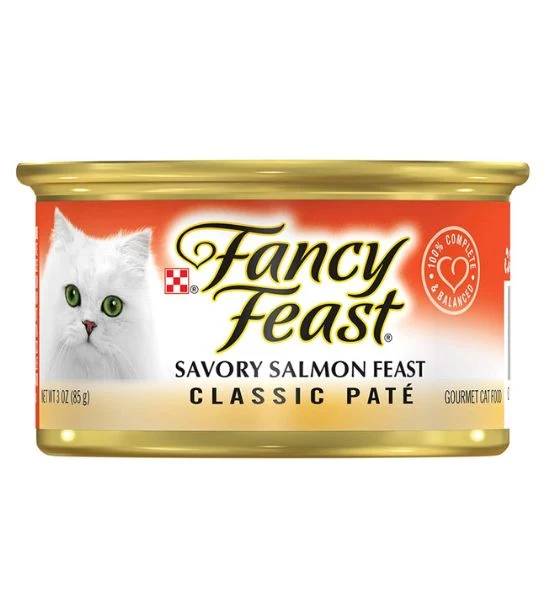 PURINA Fancy Feast Classic Pat Savoury Salmon Feast Wet Cat Food 85G