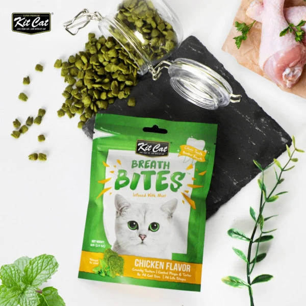 Kit Cat Breath Bites Chicken Flavour Cat Treats 60G