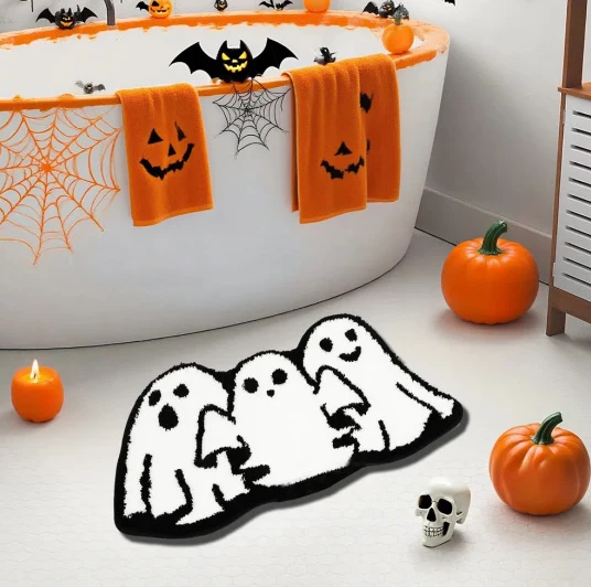 Halloween-Themen-Plüsch-Badeteppich