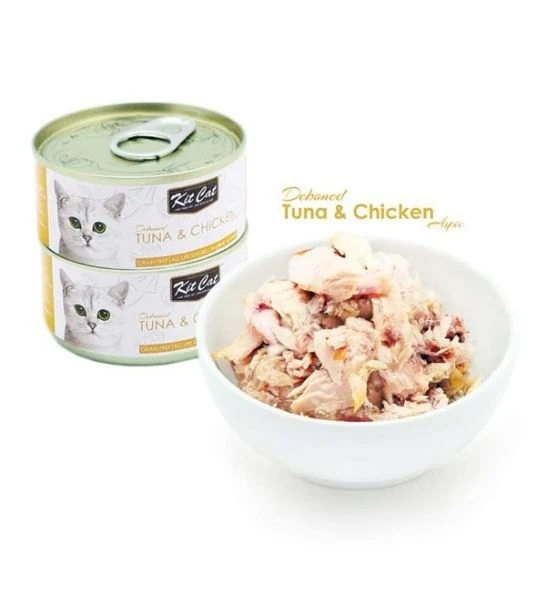 Kit Cat Grain Free Tuna & Chicken Topper Wet Cat Food 80G