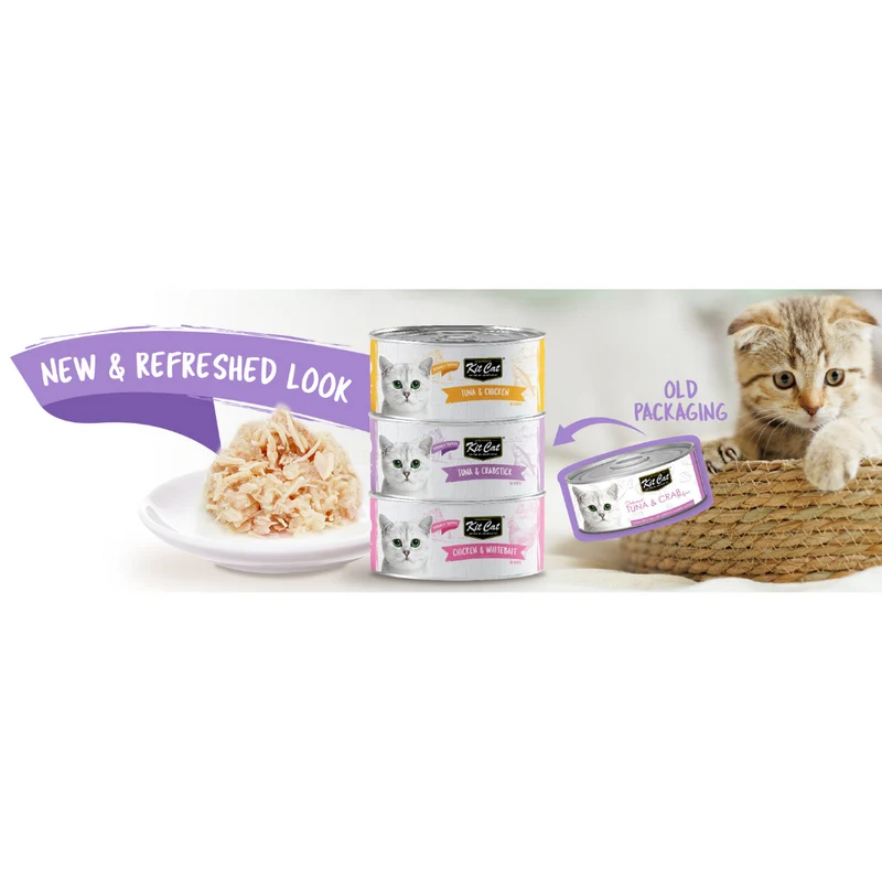 Kit Cat Grain Free Tuna & Crab Topper Wet Cat Food 80G