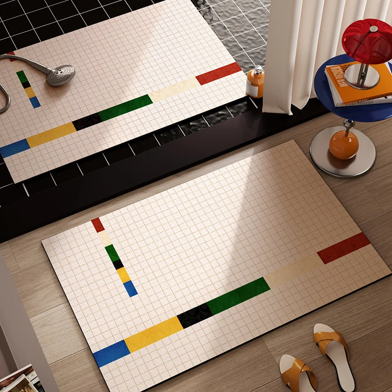 Geometrisches Muster Rutschfeste Badematte