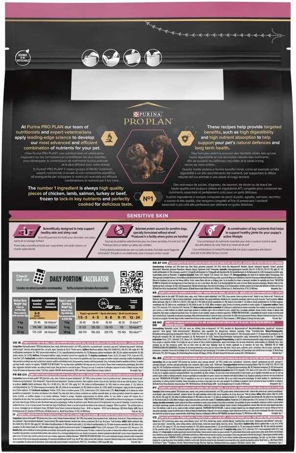 PURINA Pro Plan Optiderma with Salmon Small & Mini Sensitive Skin Puppy Dry Food 3KG