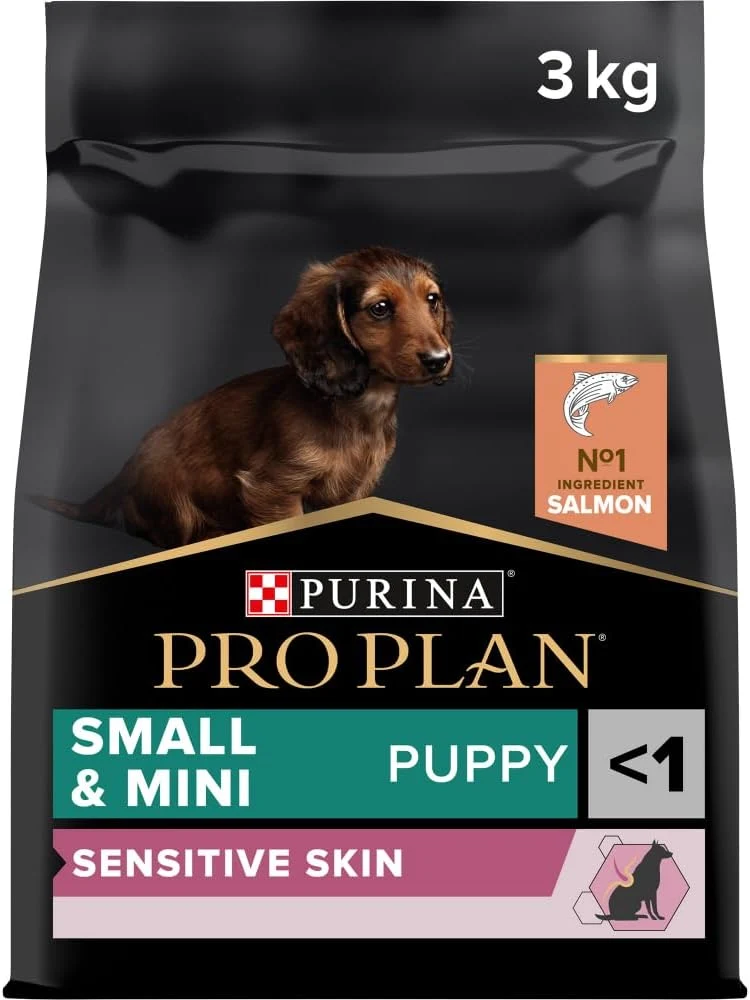 PURINA Pro Plan Optiderma with Salmon Small & Mini Sensitive Skin Puppy Dry Food 3KG