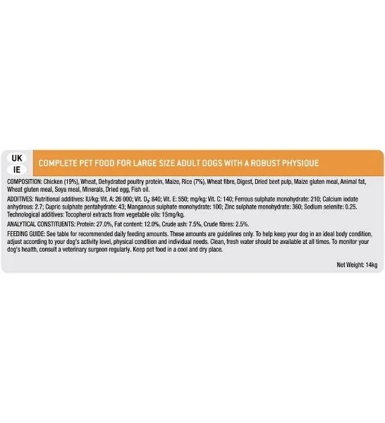 PURINA Pro Plan Optibalance Chicken Large Robust Adult Dry Dog Food 14KG