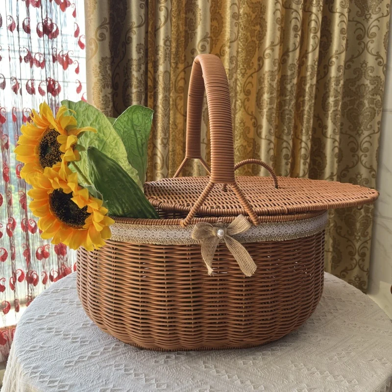 Eleganter Geflochtener Picknickkorb Karnz