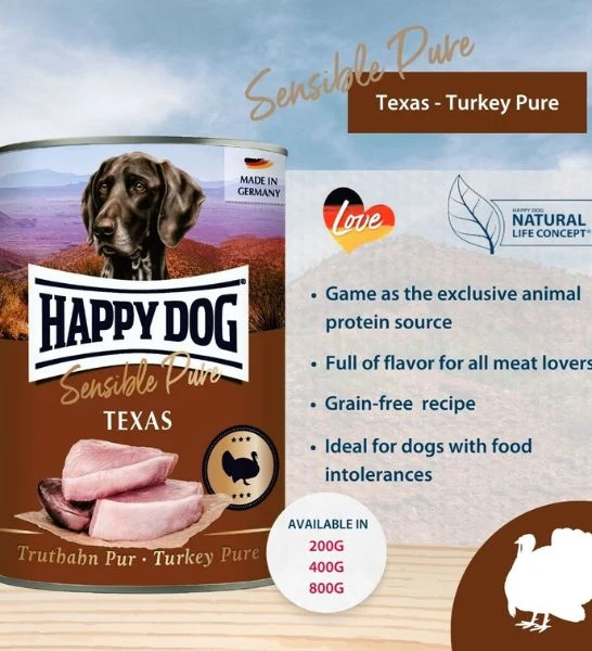 Happy Dog Pure Turkey Wet Dog Food 400G