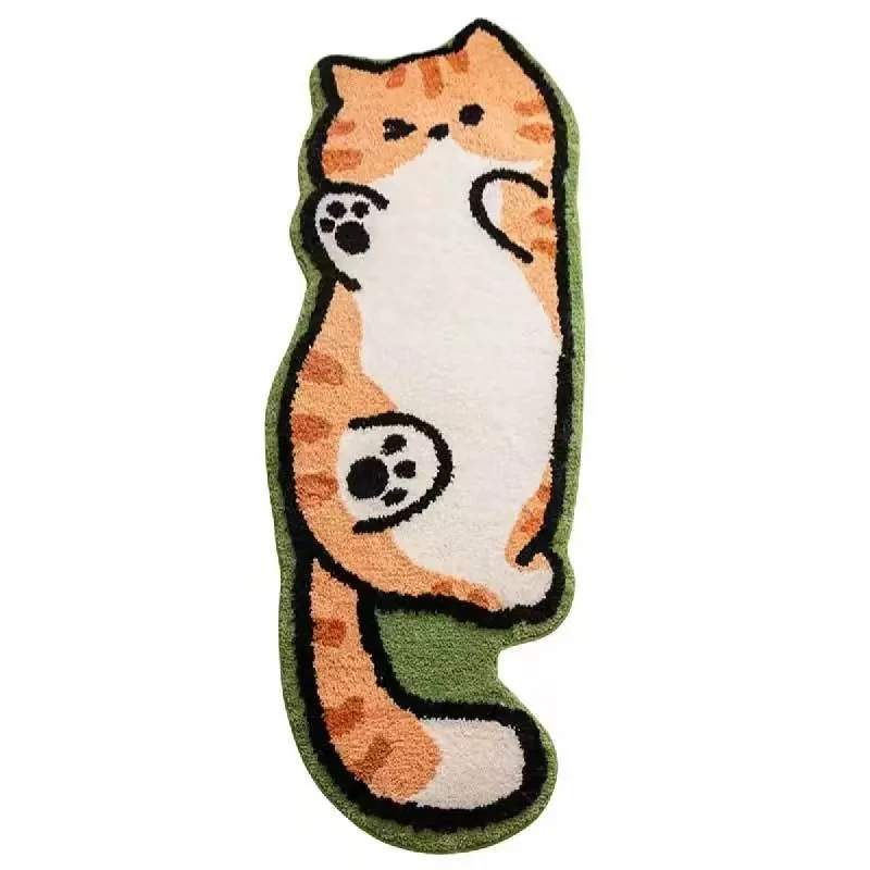 Süße katzenförmige Badematte