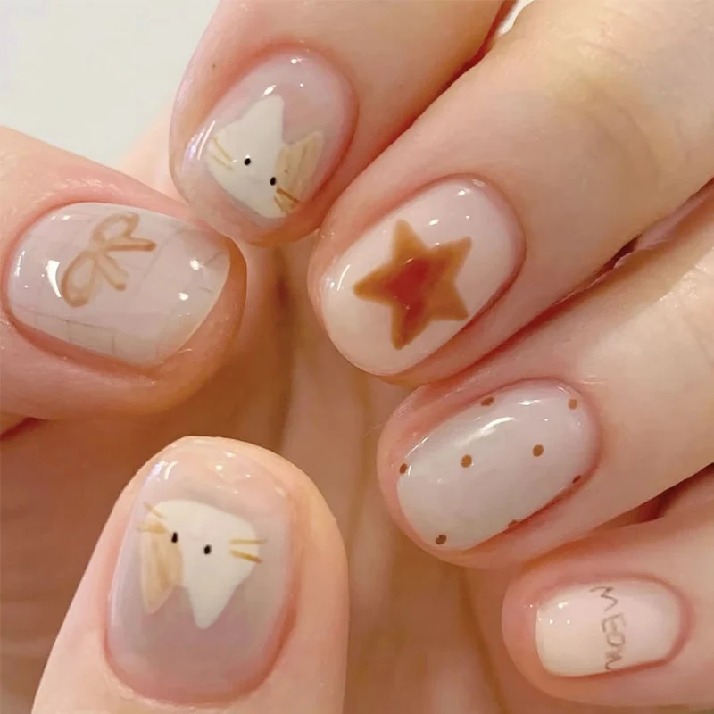 Premium Künstlerische Lange Stiletto-Nagelspitzen mit Aufwändigen Verzierungen Karnz