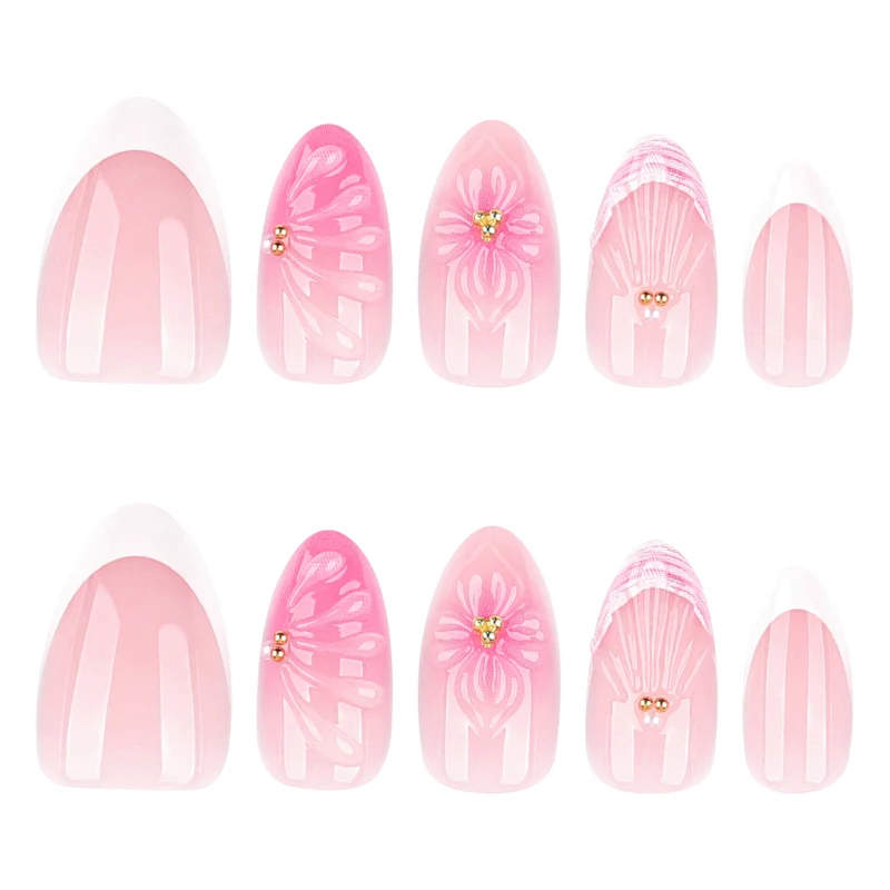 Überragende Nagelkunst mit luxuriösen Blüten- und Muschel-Designs Karnz